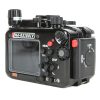 Aluminium-Unterwassergehäuse für die Sony RX100 IV bis 100 m Tiefe, mit visueller und akustischer Leckwarnung und Zugriff auf alle Kamerasteuerungen. Nauticam NA-RX100IV Unterwassergehäuse mit seitlichem Verriegelungsrad zum sicheren Verschließen.
