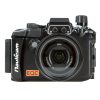 Aluminium-Unterwassergehäuse für die Sony RX100 IV bis 100 m Tiefe, mit visueller und akustischer Leckwarnung und Zugriff auf alle Kamerasteuerungen. Nauticam NA-RX100IV Unterwassergehäuse mit klarem Objektivport für die eingesetzte Sony RX100 Mark IV.