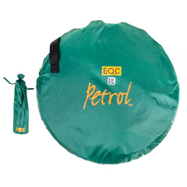 Petrol Flex Zelt dunkelgrün, faltbarer Unterstand mit 1,3 x 1,3 x 2,1 m Innenraum für Kameraequipment.