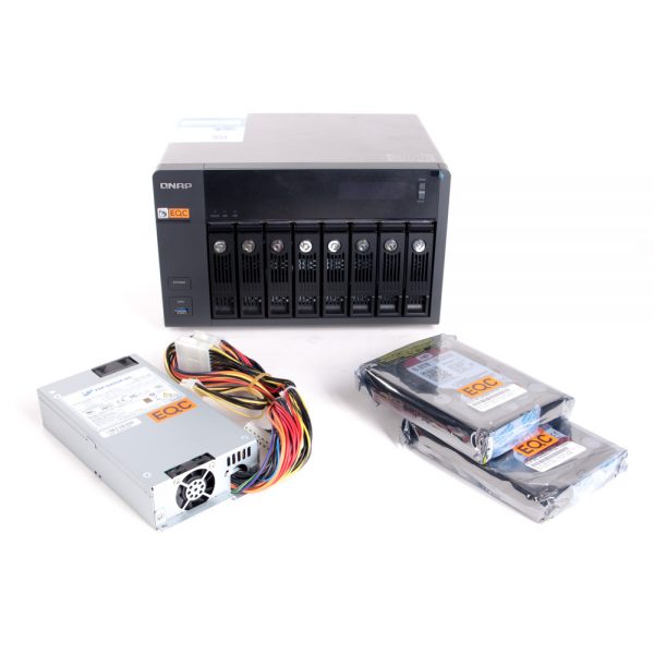 QNAP TVS-871 ist ein 8-Bay-NAS mit 36 TB im RAID 6 und 10GbE-Base-T-Netzwerkanbindung für die Postproduktion.