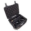 Der gebrauchte Entfernungsmesser wird komplett mit Kabeln, Handbuch und Koffer angeboten. Redrock MicroTape Sonar Entfernungsmesser im Transportkoffer mit Kabeln und Zubehör verpackt.