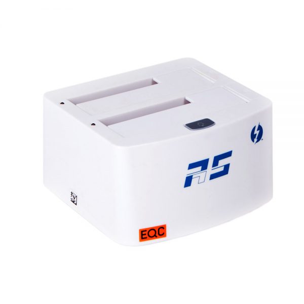RocketStor 5212 Thunderbolt-Dockingstation mit zwei Schächten für 2,5- und 3,5-Zoll-SATA-Laufwerke.