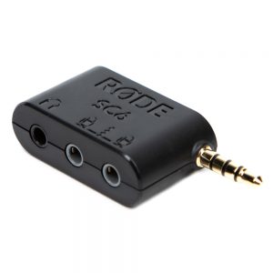 Rode SC6 TRRS-Adapter verbindet zwei Mikrofone über TRRS-Eingänge mit Smartphone oder Tablet.