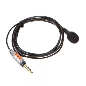 Rode smartLav+ Lavalier-Mikrofon mit 4,5-mm-Miniaturkapsel und TRRS-Klinkenstecker.