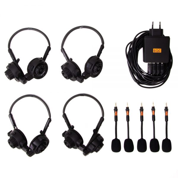 SENA SPH10 Bluetooth-Intercom-Set mit vier Headsets und einer Reichweite von bis zu 900 Metern.