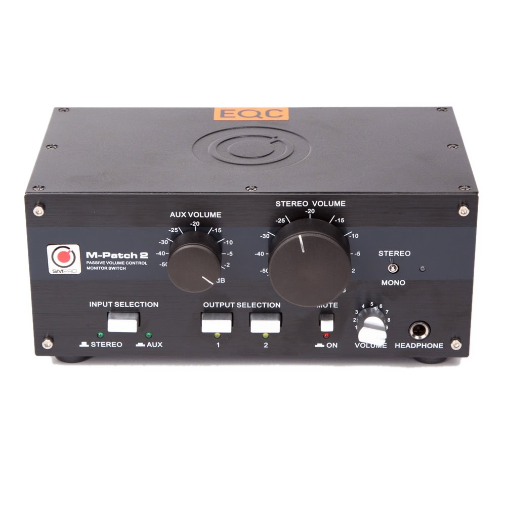 SM Pro Audio M-Patch 2 passiver Monitor-Controller zum Regeln der Abhörlautstärke ohne eigene Stromversorgung.
