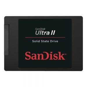SSD 960GB SanDisk Ultra II SSD Drive interne SSD mit stoßfestem Gehäuse bis 1500 G.