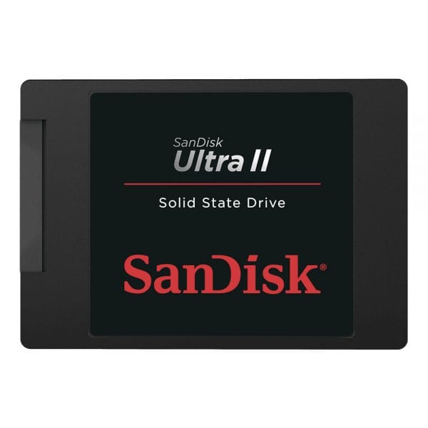 SSD 960GB SanDisk Ultra II SSD Drive interne SSD mit stoßfestem Gehäuse bis 1500 G.