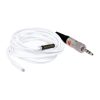 Sanken COS-11D PT weißes Lavalier-Mikrofon mit 1,8 m langem Kabel und TRS-Anschluss.