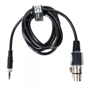 Sennheiser CL2 Line-in-Kabel mit 1,5 m Länge, verriegelbarer Miniklinke und symmetrischem XLR-Anschluss.