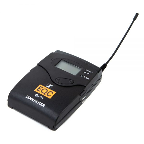 Sennheiser SK 100 G4 Funksender, UHF-Taschensender mit 1680 wählbaren Frequenzen und 42 MHz Bandbreite.