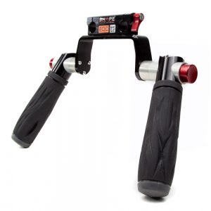 SHAPE HAND5 ist ein Griffeset aus eloxiertem Aluminium für 15mm Rods mit um 360° drehbaren Griffen.