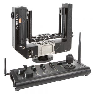 Slidekamera Bull Head MKIII Remote-Head Motion-Control-System mit 360-Grad-Rotation, bis 6 kg Kameragewicht.