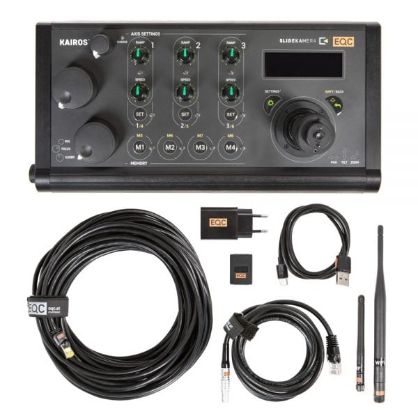 Slidekamera Bull Head MKIII Remote-Head Motion-Control-System mit 360-Grad-Rotation, bis 6 kg Kameragewicht.
