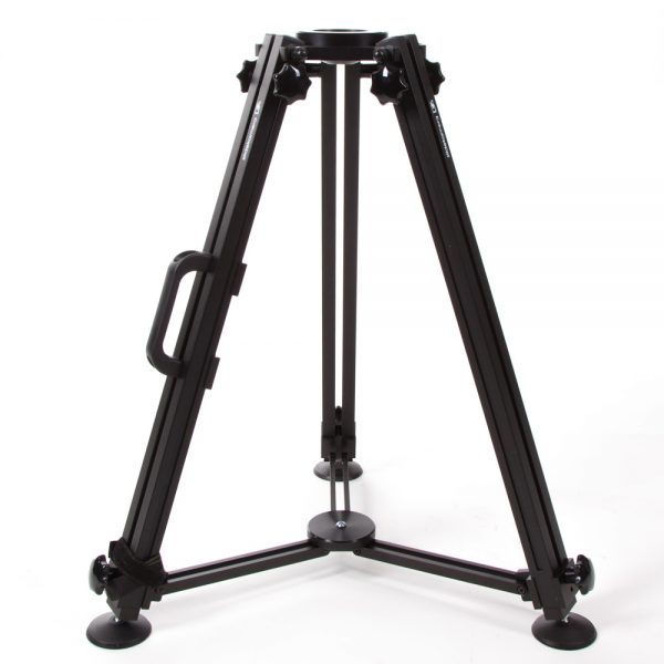 Slidekamera Riesenstativ 700 mit Höhenbereich 70-125 cm und 75-mm-Halbschale für Videoköpfe.