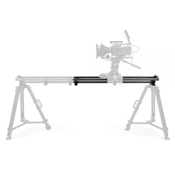 Slidekamera Atlas Modulare Slider-Verlängerung 1,2 m mit drei 3/8-Zoll-Montagepunkten und verstellbaren Füßen.