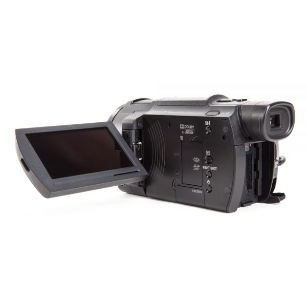 Sony FDR-AX33 4K-Camcorder mit Zeiss Vario-Sonnar-Objektiv und 10-fach optischem Zoom.