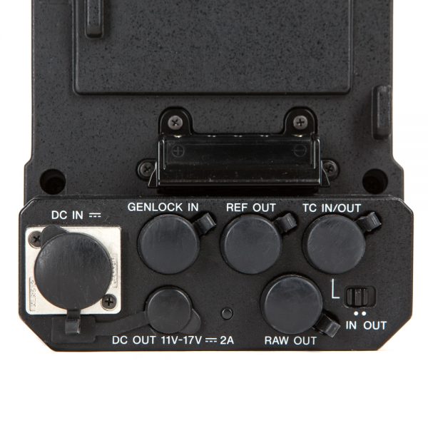 Sony XDCA-FS7 Erweiterungsmodul mit Timecode- und Genlock-Anschluss für den Multikamera-Betrieb, Anschlussfeld.