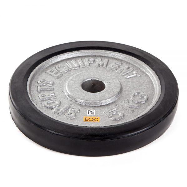 Sports Equipment 5kg Gewichtsscheibe mit gummiertem Schutzrand als Gegengewicht für Jibs und Kräne.