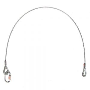 Stairville Sicherungsseil 60cm/3mm Stahl-Sicherungsseil mit Karabiner zur Sicherung von Leuchten.