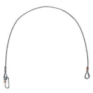 Stairville Sicherungsseil 80cm/4mm Stahl-Sicherungsseil mit Karabiner gegen Herabfallen von Leuchten.