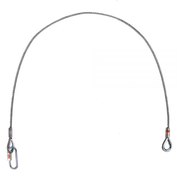 Stairville Sicherungsseil 80cm/4mm Stahl-Sicherungsseil mit Karabiner gegen Herabfallen von Leuchten.