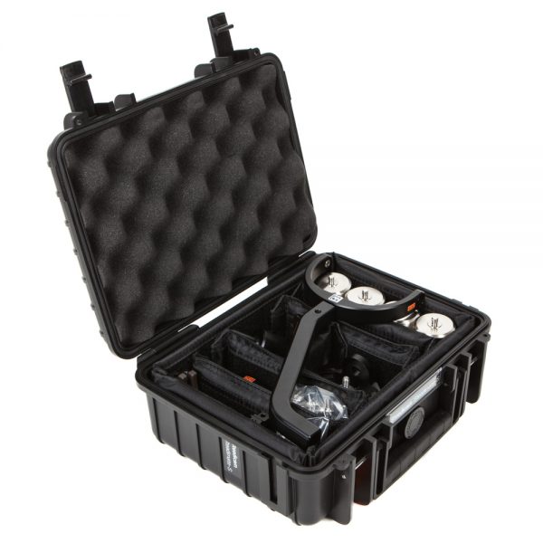 Steadicam Steadimate-S Stabilisierungs-Kit im stoßfesten Transportkoffer mit Schaumstoffeinlage.