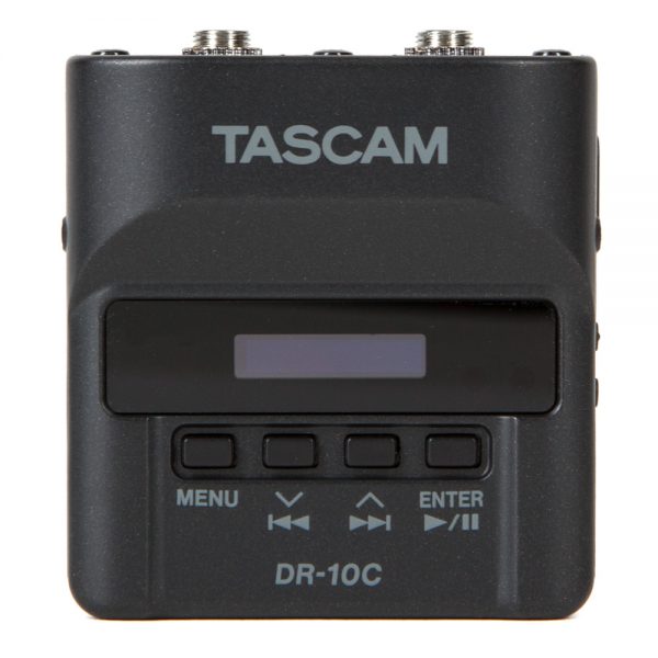 Tascam DR-10C, ein portabler Audio-Rekorder mit 48 kHz/24-Bit-Aufzeichnung und Limiter am Eingang.