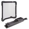 Flexibles Bi-Color-LED-Panel, biegbar und formstabil, Farbtemperatur stufenlos regelbar über die mitgelieferte Steuerung. Tecpro Liteflex Bicolor, ein flexibles 1x1-LED-Panel mit 48 W Leistung aus einem BP-U-Akku und IP67 auf der LED-Seite.
