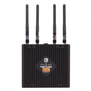 Teradek Link WLAN-Router mit vier Antennen und robustem Aluminiumgehäuse für den mobilen Einsatz.