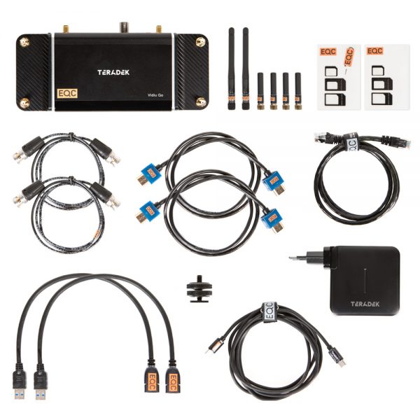 Teradek VidiU Go Live-Streaming-Encoder mit sechs Antennen für Bonding über LTE, WLAN und Ethernet.