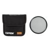 IRND-Filter mit 77-mm-Gewinde, im Set enthalten ist eine Tasche. Tiffen 77mm IRND 0.3 Filter, verpackt mit schwarzer Schutztasche und EQC-Branding.
