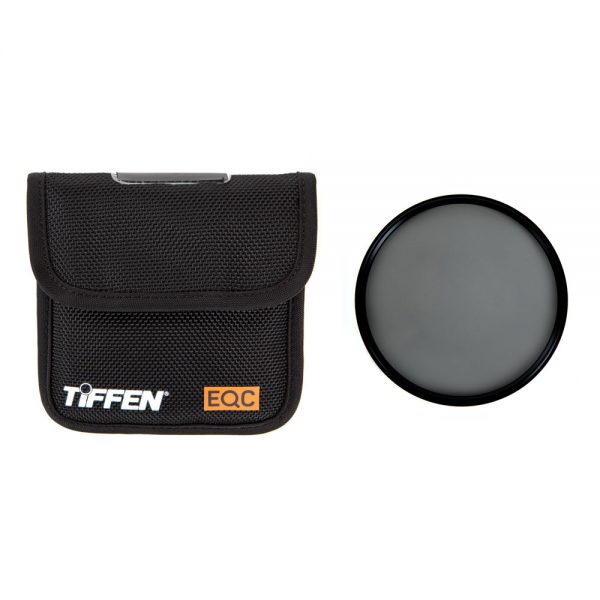 Tiffen 77mm IRND 1.2 Filter, verpackt mit schwarzer Schutztasche und EQC-Branding.
