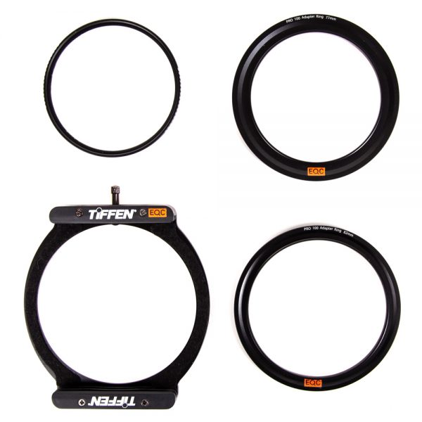 Tiffen Pro 100 dualer Filterhalter aus kantenversiegeltem Aluminium für 4x4- und 4x5,65-Zoll-Glasfilter.