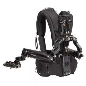 Tiltamax Armor Man 2.0 Exoskelett mit zwei stoßdämpfenden Tragarmen für Gimbal-Systeme.