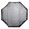 Achteckige Easy-Softbox (120 cm) mit Schirm-Mechanik für schnellen Auf- und Abbau; Bowens-Anschluss, inklusive Wabengitter und zwei Diffusoren. Walimex Octagon Easy Softbox mit 120 cm Durchmesser, Bowens-Anschluss und schnellem Schirm-Aufbau.