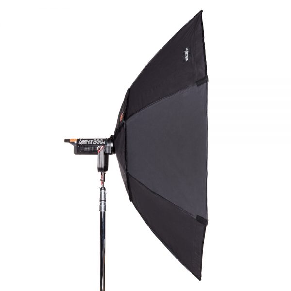 Walimex Octagon Softbox mit 150 cm Durchmesser, Bowens-Anschluss und über den Speedring 360° drehbar.