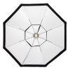 Sehr große achteckige Softbox für flächiges, weiches Licht bei Ganzkörper- und Gruppenaufnahmen. Set mit Wabengitter, Diffusoren, Reflektoreinlagen und Tasche. Walimex pro Oktagon Softbox 200cm mit Bowens-Anschluss und Wabengitter für weiches Streulicht.