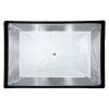 Rechteckige Softbox mit Easy-Aufbau für weiches, gerichtetes Licht mit sauberem Reflex – vielseitig für Porträt und Produktfotografie. Walimex pro Softbox Easy 90 x 60cm mit montiertem weißen Frontdiffusor und Bowens-Anschluss.