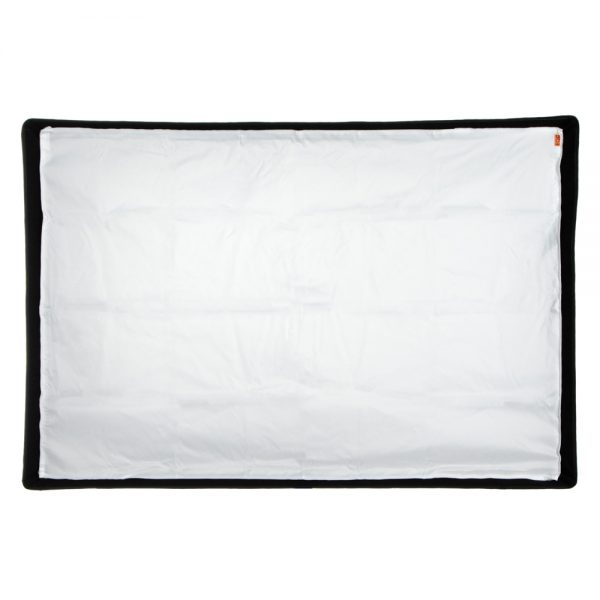 Walimex pro Softbox Easy 90 x 60cm, Nahaufnahme der weißen Diffusorfläche im Easy-Rahmen.