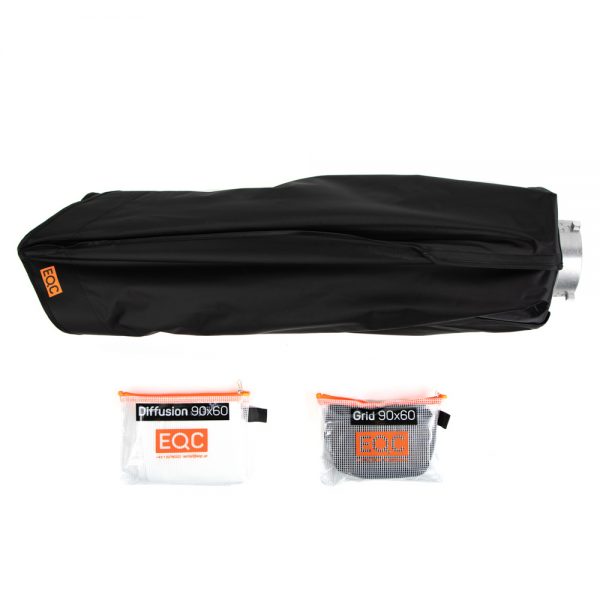 Walimex pro Softbox Easy 90 x 60cm im Transportsack mit Taschen für Diffusor und Gitter.