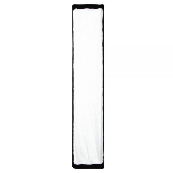 Walimex pro Softbox Strip Light Easy 140 x 30cm mit montiertem weißen Frontdiffusor.