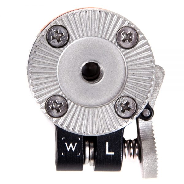 Wooden Camera Push Button ARRI-Rosette links mit 20 arretierbaren Griffpositionen.