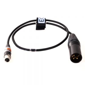 Adapterkabel mit XLR3-Stecker auf Mini-XLR3-Buchse und 50 cm Länge für Kameras und Audiozubehör.