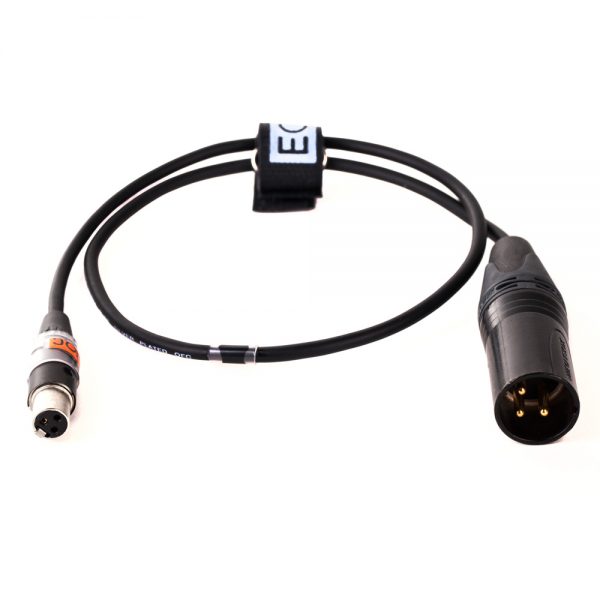 Adapterkabel mit XLR3-Stecker auf Mini-XLR3-Buchse und 50 cm Länge für Kameras und Audiozubehör.