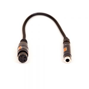 Adapterkabel mit XLR-Buchse und 6,3-mm-Stereo-Klinkenbuchse, Kabellänge 20 cm, für Audiogeräte.