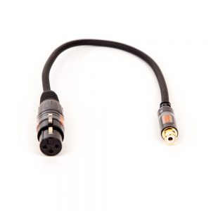 Adapterkabel mit XLR-Buchse auf RCA-Buchse und 20 cm Länge für kurze Audioverbindungen.