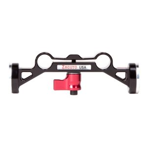 Zacuto Rosette Minimount Rig-Komponente mit ARRI-M6-Rosetten links und rechts für 15-mm-Stützrohre.