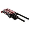 Grundplatte für Kamera-Rigs von DSLRs bis zur Alexa, mit verschiebbarer Kamerabefestigung und Schulterpolster. Zacuto VCT Pro Grundplatte für Kamera-Rigs mit VCT14-kompatiblem V-Keil und Gel-Schulterpolster.