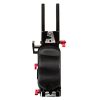 Grundplatte für Kamera-Rigs von DSLRs bis zur Alexa, mit verschiebbarer Kamerabefestigung und Schulterpolster. Zacuto VCT Pro Grundplatte für Kamera-Rigs mit VCT14-kompatiblem V-Keil und Gel-Schulterpolster.